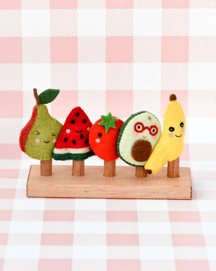 TARA TREASURES | FELT FRUIT FINGER PUPPET SET *PRE - ORDER* by TARA TREASURES - The Playful Collective