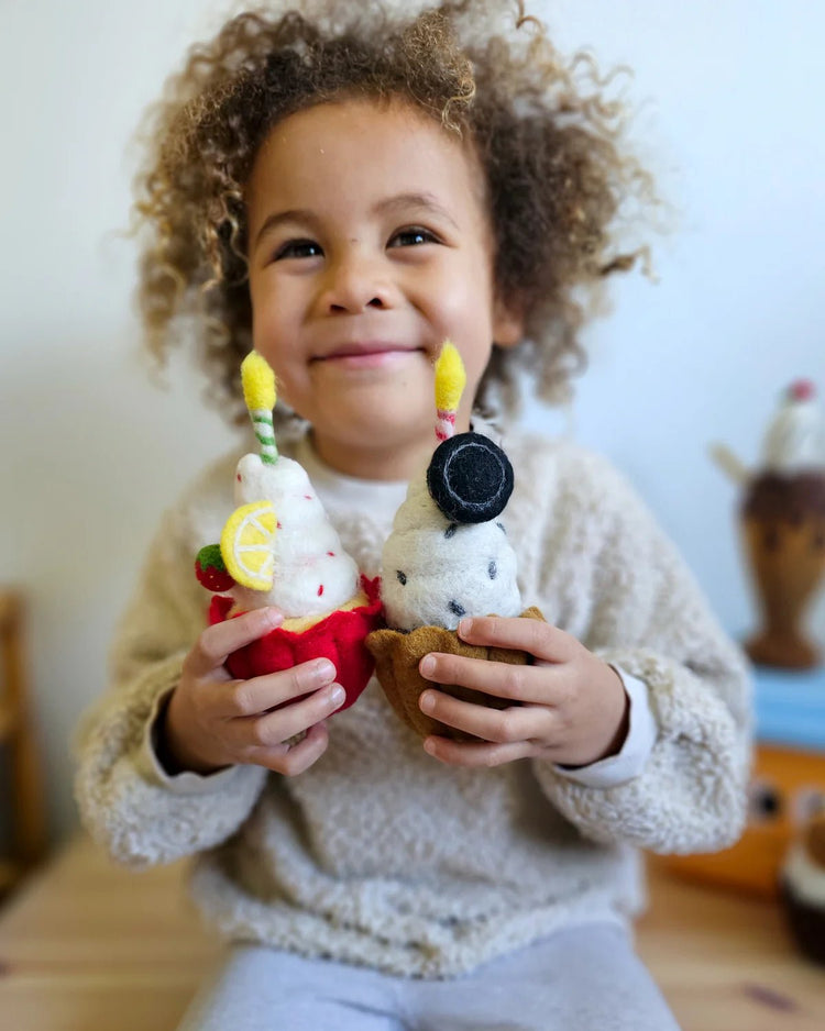 TARA TREASURES | FELT GIANT CUPCAKE - OREO WITH CANDLE by TARA TREASURES - The Playful Collective