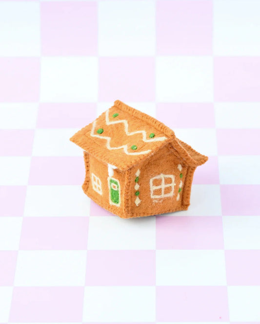 TARA TREASURES | FELT GINGERBREAD HOUSE - GREEN DOOR by TARA TREASURES - The Playful Collective