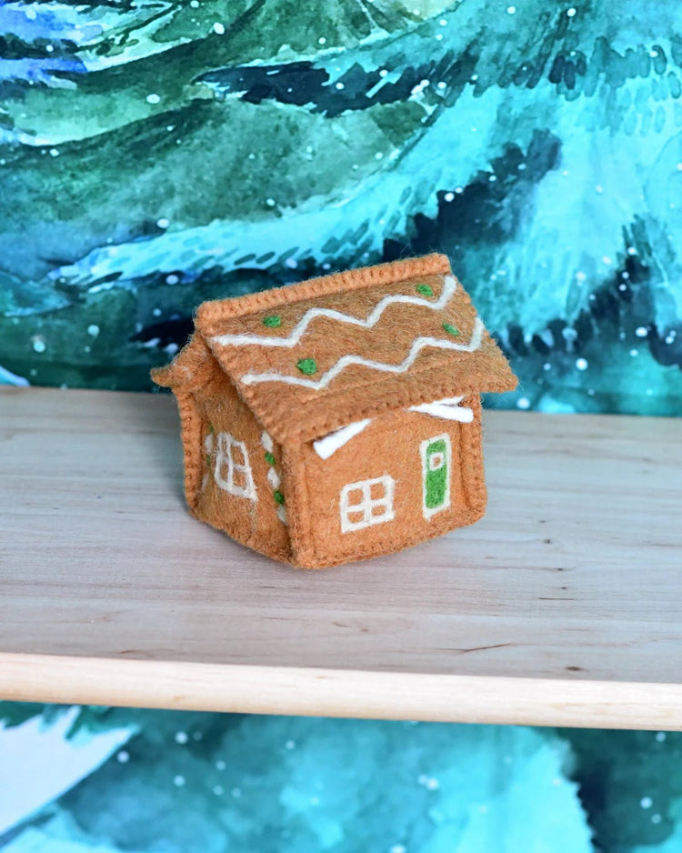 TARA TREASURES | FELT GINGERBREAD HOUSE - GREEN DOOR by TARA TREASURES - The Playful Collective