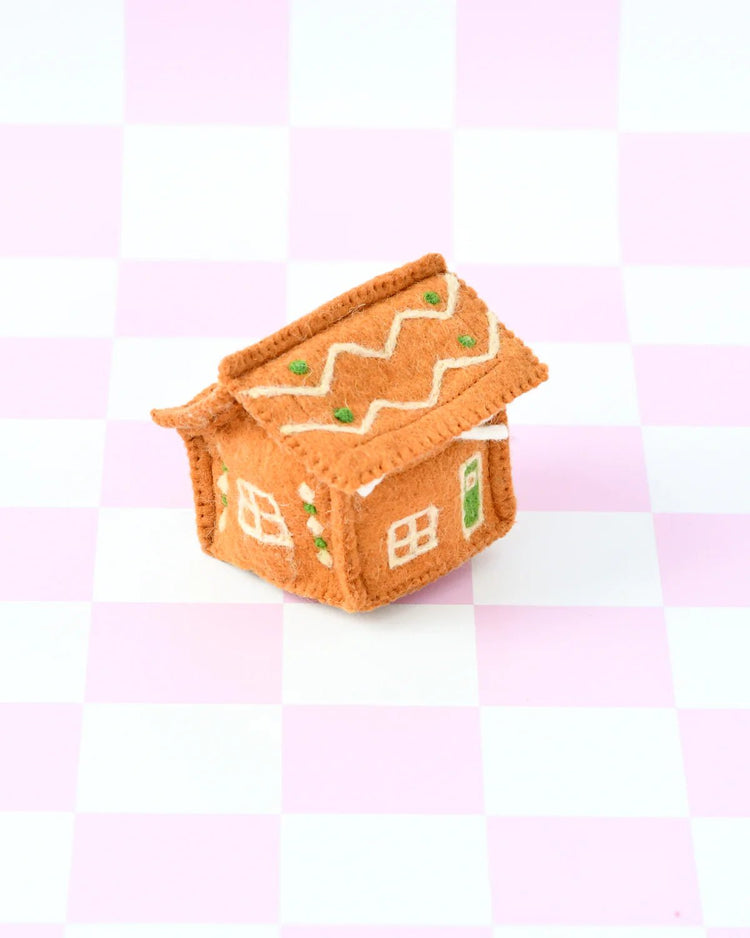 TARA TREASURES | FELT GINGERBREAD HOUSE - GREEN DOOR by TARA TREASURES - The Playful Collective