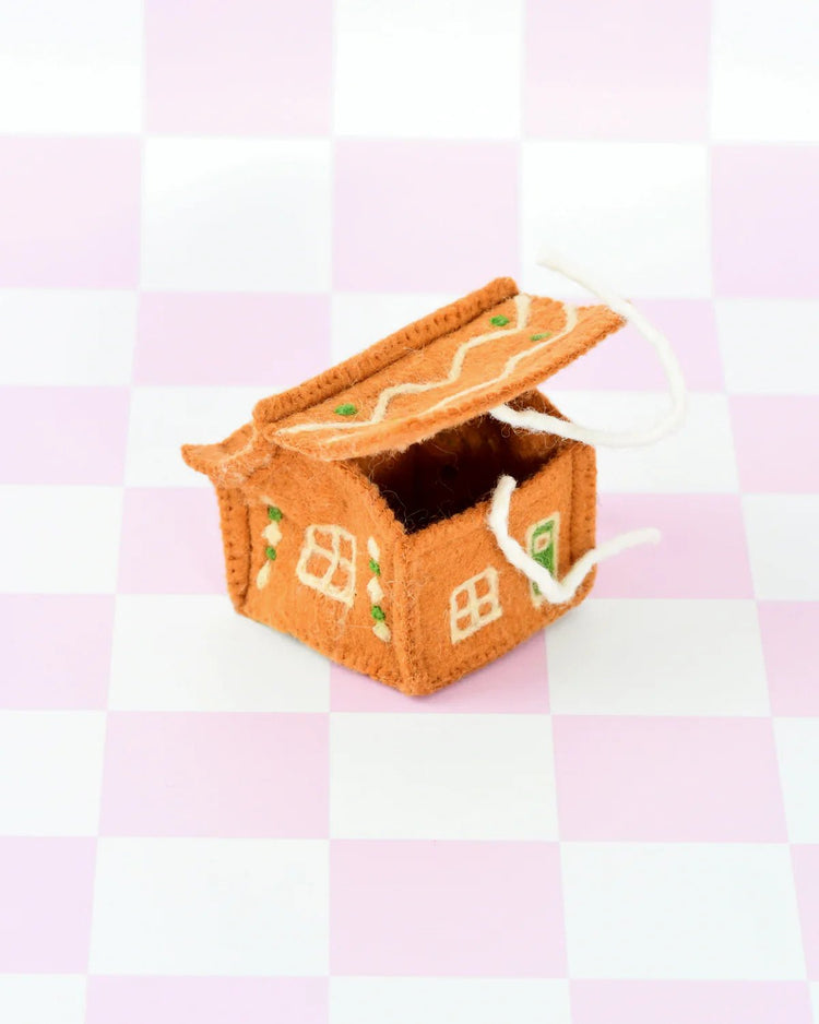 TARA TREASURES | FELT GINGERBREAD HOUSE - GREEN DOOR by TARA TREASURES - The Playful Collective