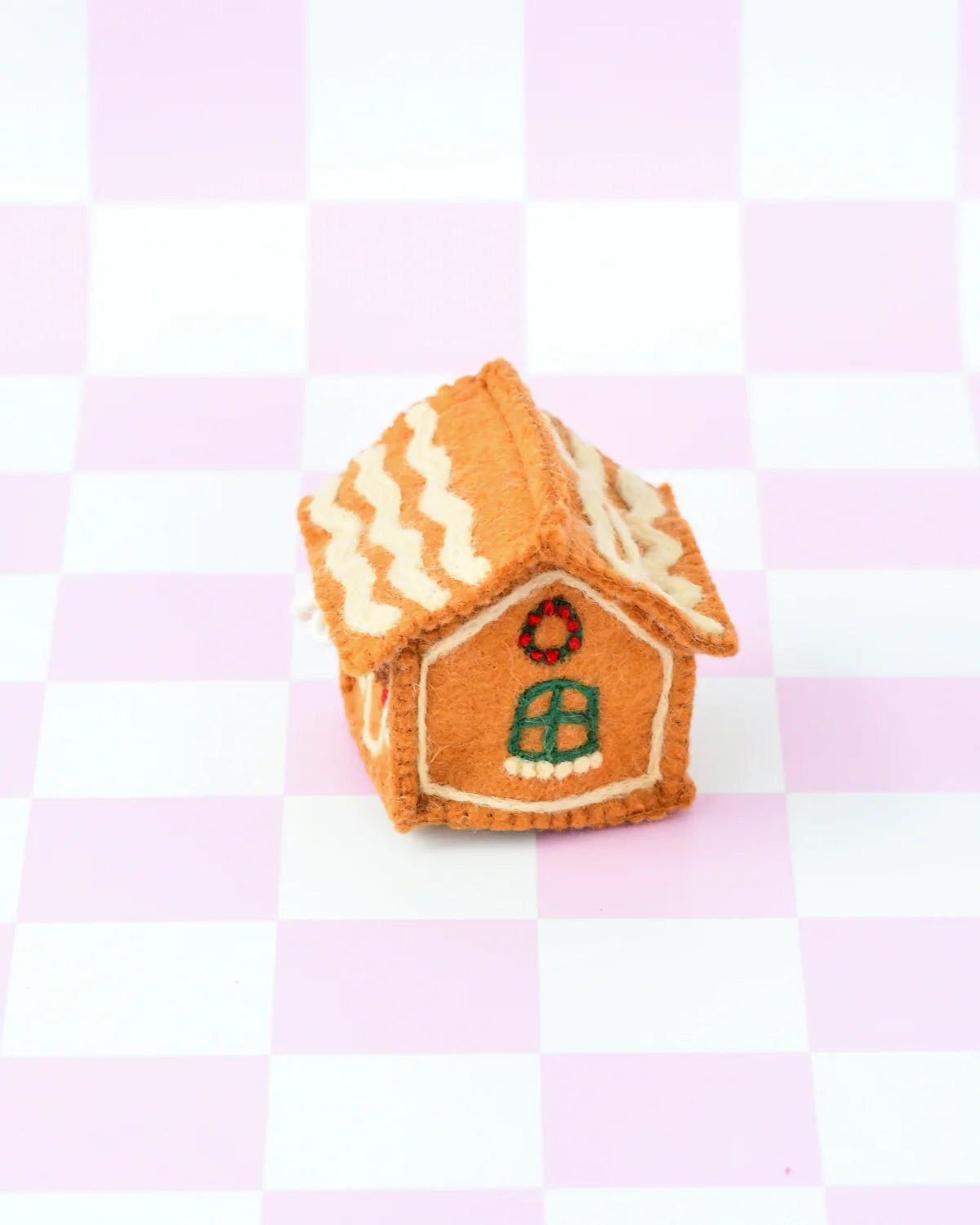 TARA TREASURES | FELT GINGERBREAD HOUSE - GREEN WINDOWS by TARA TREASURES - The Playful Collective