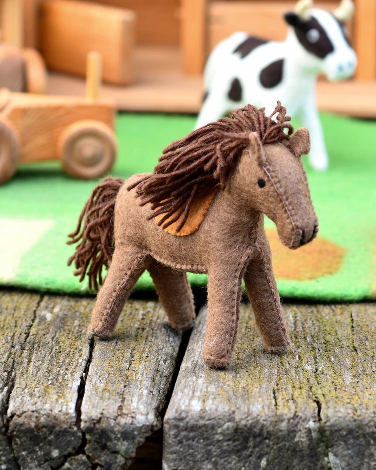 TARA TREASURES | FELT HORSE FARM ANIMAL TOY by TARA TREASURES - The Playful Collective