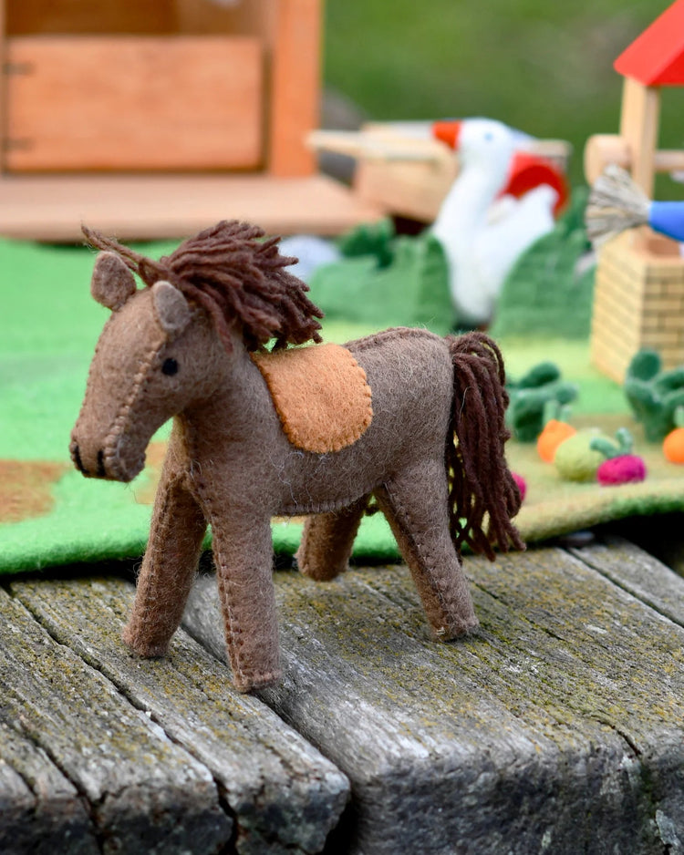 TARA TREASURES | FELT HORSE FARM ANIMAL TOY by TARA TREASURES - The Playful Collective