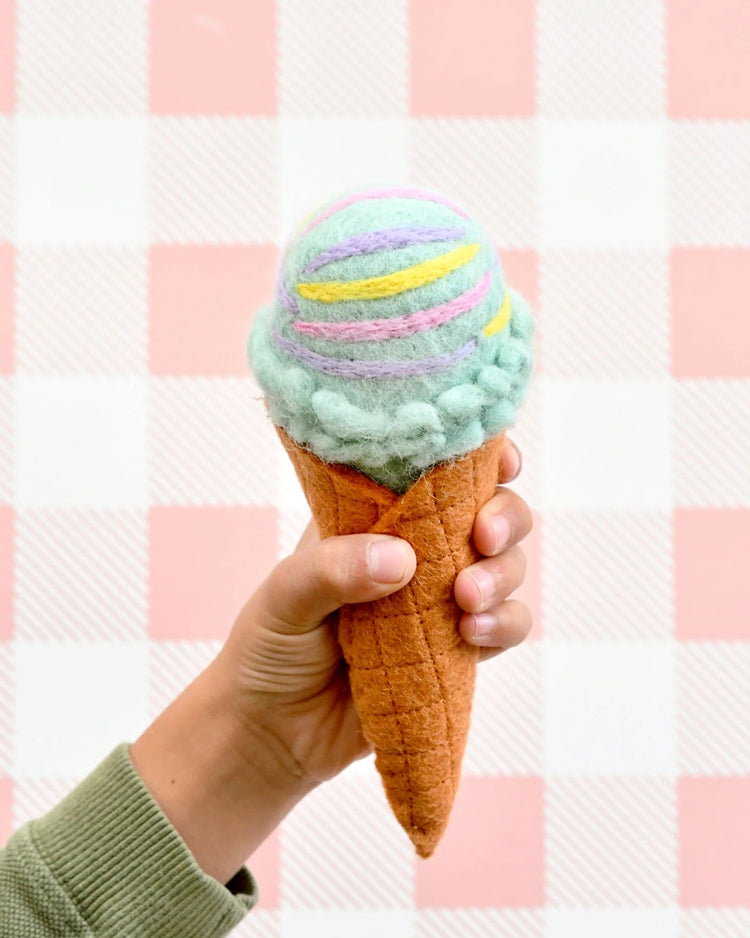 TARA TREASURES | FELT ICE CREAM SET - WAFFLE CONES & 9 ICE CREAM SCOOPS *PRE-ORDER* by TARA TREASURES - The Playful Collective