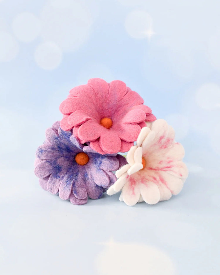 TARA TREASURES | FELT PASTEL FLOWERS SET OF 3 by TARA TREASURES - The Playful Collective