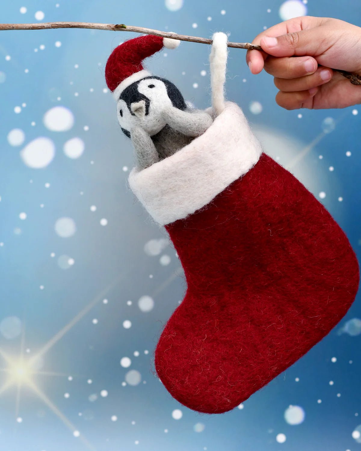 TARA TREASURES | FELT PENGUIN IN STOCKING CHRISTMAS TOY *PRE - ORDER* by TARA TREASURES - The Playful Collective