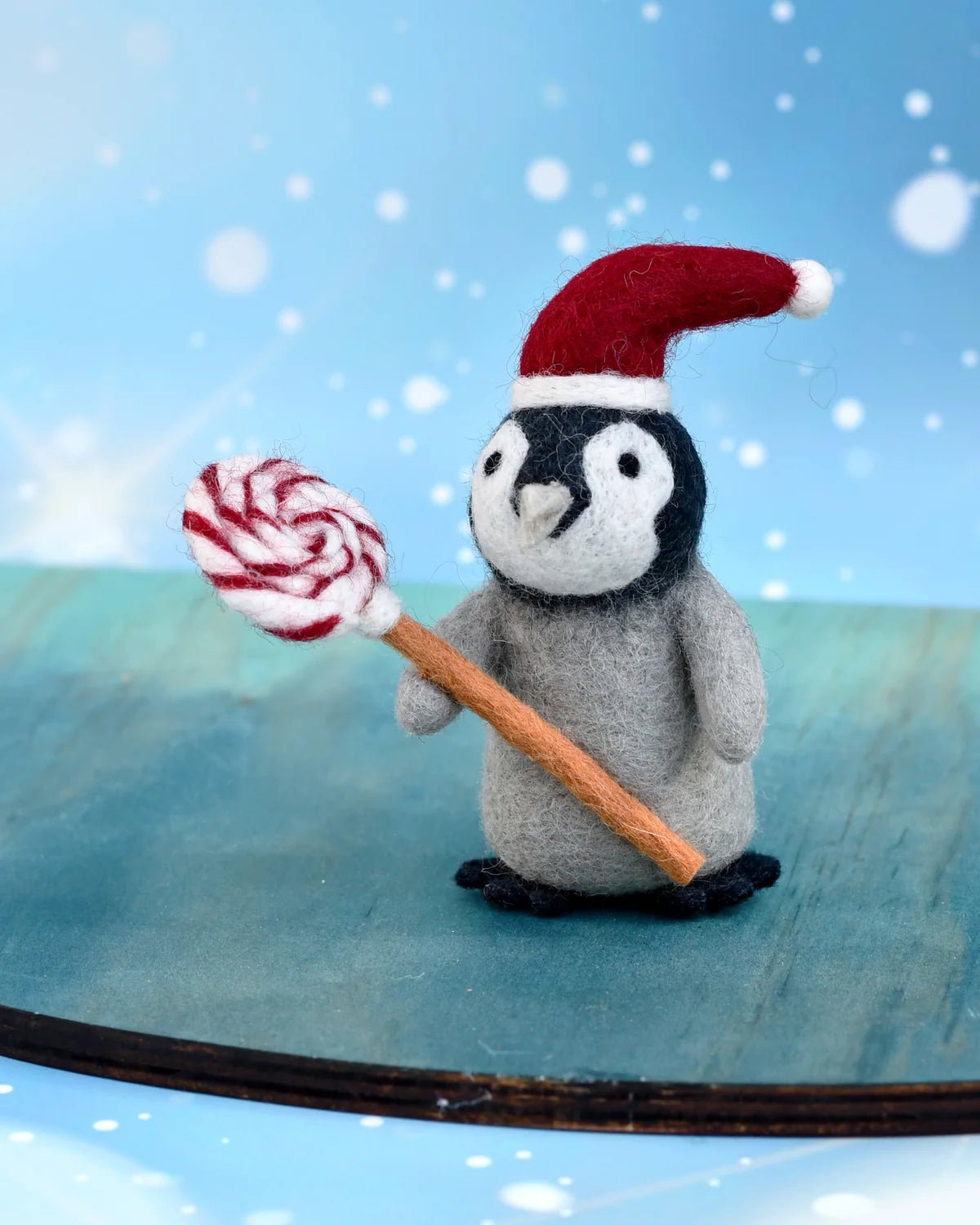 TARA TREASURES | FELT PENGUIN WITH LOLLIPOP CHRISTMAS TOY *PRE - ORDER* by TARA TREASURES - The Playful Collective