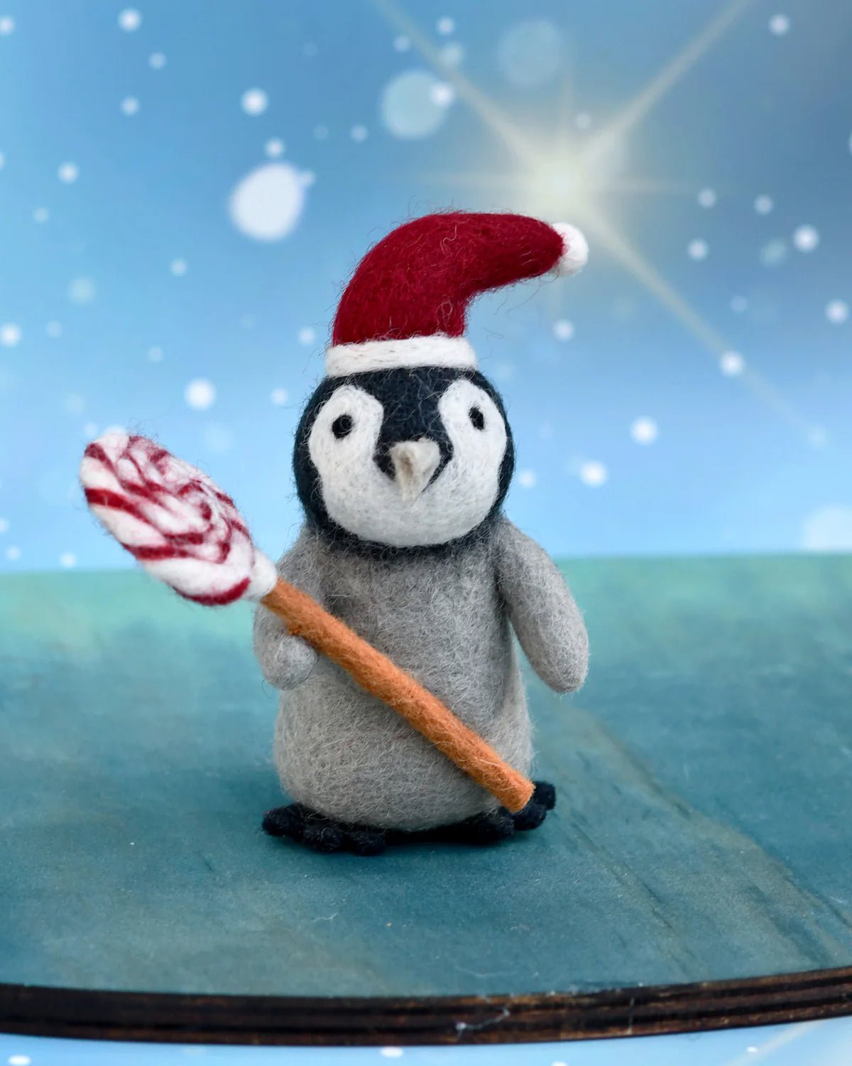 TARA TREASURES | FELT PENGUIN WITH LOLLIPOP CHRISTMAS TOY *PRE - ORDER* by TARA TREASURES - The Playful Collective