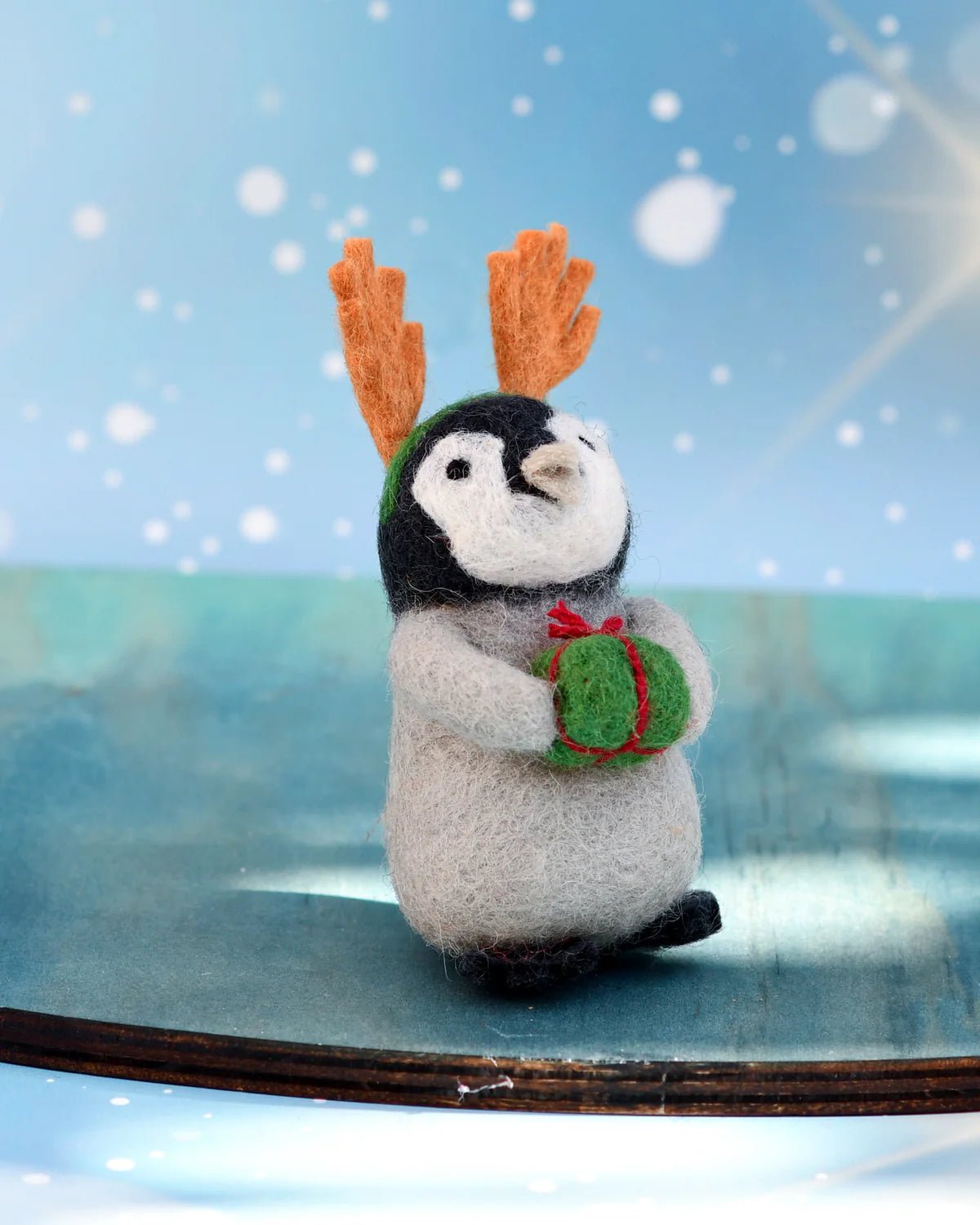 TARA TREASURES | FELT PENGUIN WITH PRESENT CHRISTMAS TOY *PRE - ORDER* by TARA TREASURES - The Playful Collective