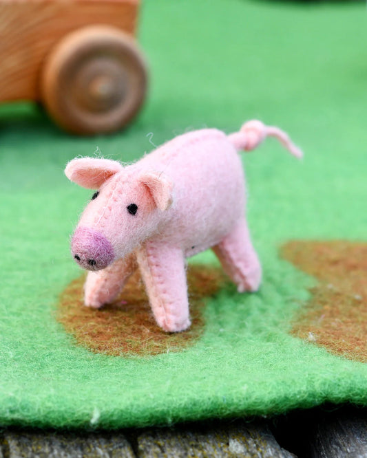 TARA TREASURES | FELT PIG FARM ANIMAL TOY by TARA TREASURES - The Playful Collective