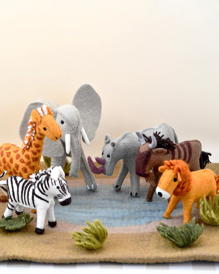 TARA TREASURES | FELT SAFARI ANIMAL TOYS (SET OF 6) *PRE - ORDER* by TARA TREASURES - The Playful Collective