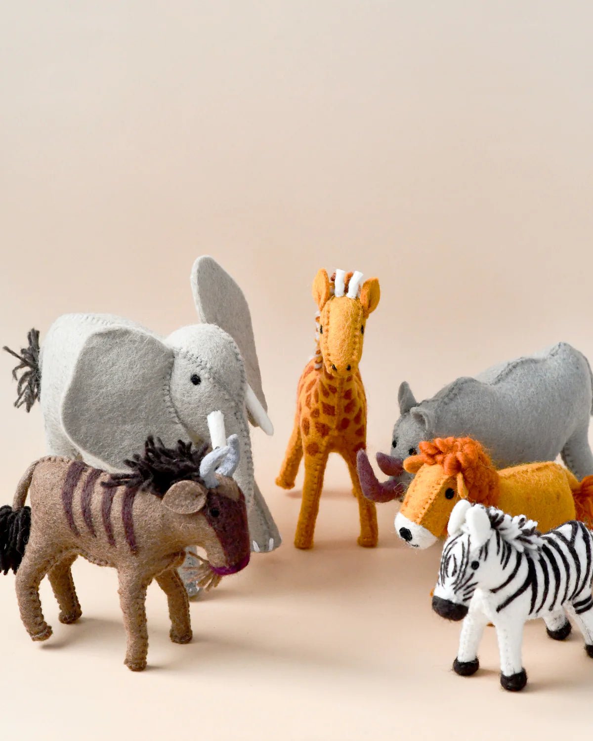 TARA TREASURES | FELT SAFARI ANIMAL TOYS (SET OF 6) *PRE - ORDER* by TARA TREASURES - The Playful Collective