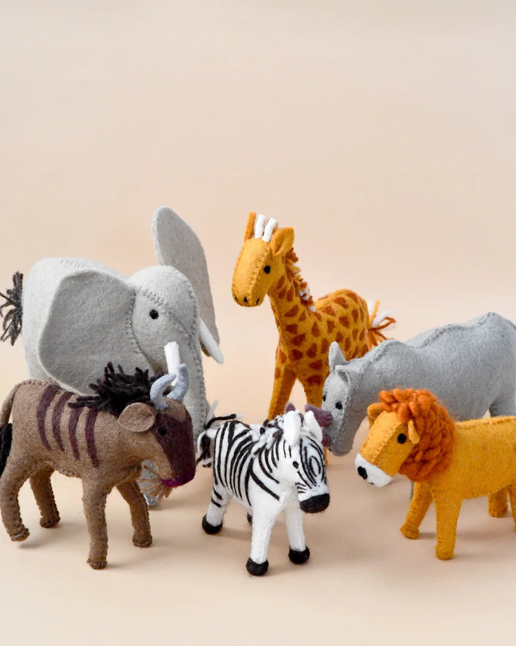 TARA TREASURES | FELT SAFARI ANIMAL TOYS (SET OF 6) *PRE - ORDER* by TARA TREASURES - The Playful Collective