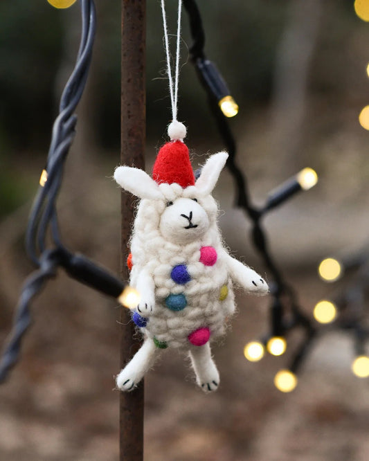 TARA TREASURES | FELT SHEEP LAMB CHRISTMAS ORNAMENT *PRE - ORDER* by TARA TREASURES - The Playful Collective