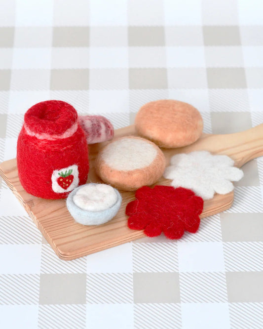 TARA TREASURES | FELT STRAWBERRY JAM AND SCONES SET by TARA TREASURES - The Playful Collective
