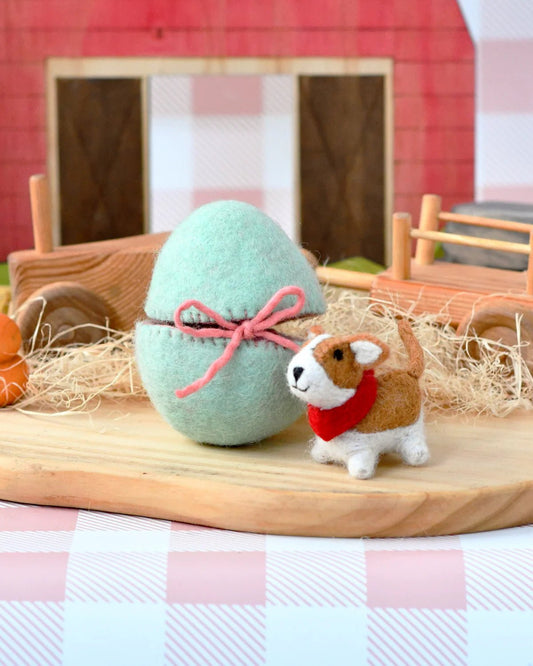 TARA TREASURES | FELT SURPRISE EGG WITH CORGI PUPPY INSIDE by TARA TREASURES - The Playful Collective