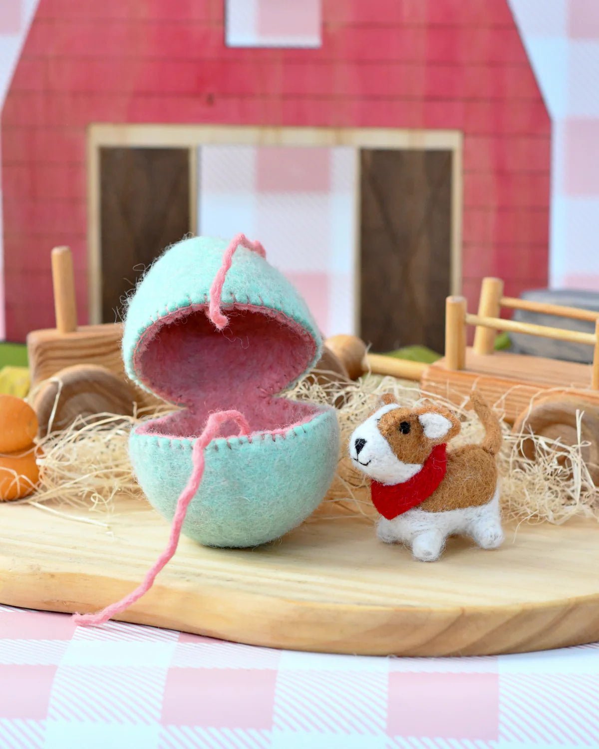 TARA TREASURES | FELT SURPRISE EGG WITH CORGI PUPPY INSIDE by TARA TREASURES - The Playful Collective