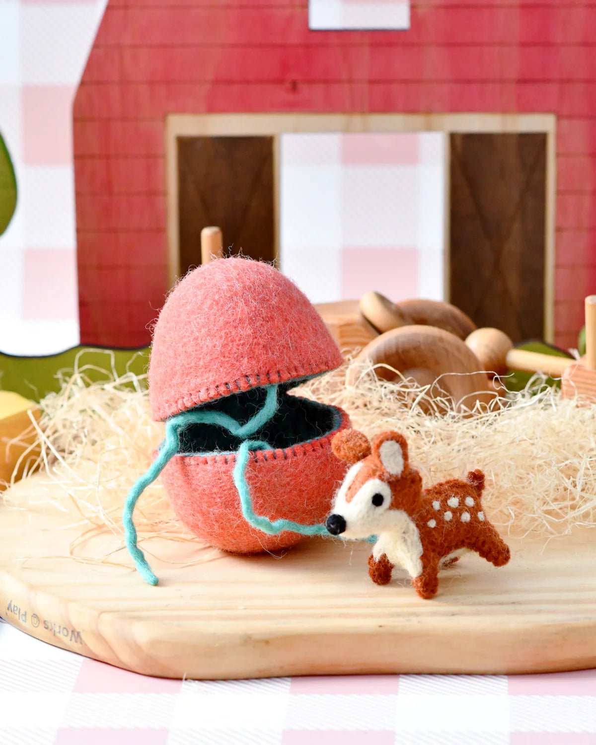 TARA TREASURES | FELT SURPRISE EGG WITH DEER INSIDE by TARA TREASURES - The Playful Collective