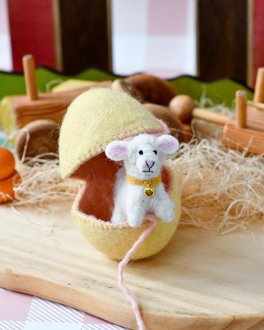 TARA TREASURES | FELT SURPRISE EGG WITH LAMB INSIDE by TARA TREASURES - The Playful Collective