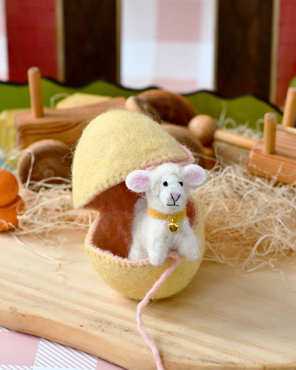 TARA TREASURES | FELT SURPRISE EGG WITH LAMB INSIDE by TARA TREASURES - The Playful Collective