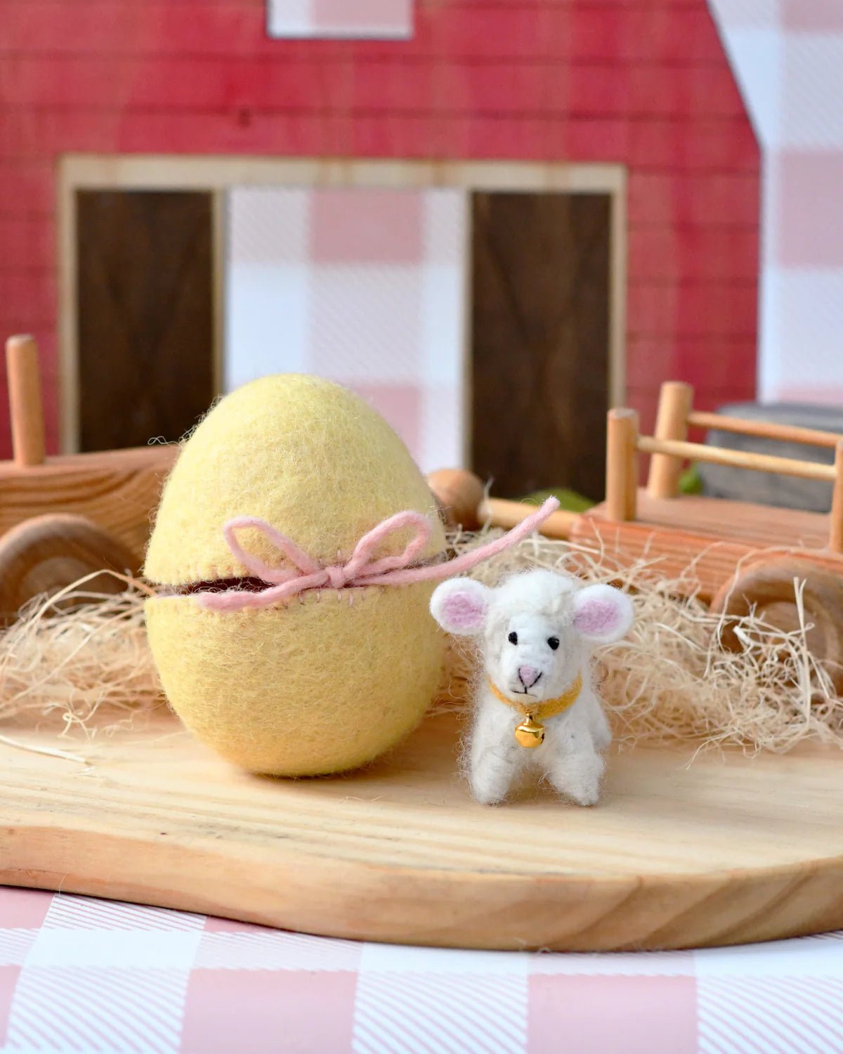 TARA TREASURES | FELT SURPRISE EGG WITH LAMB INSIDE by TARA TREASURES - The Playful Collective