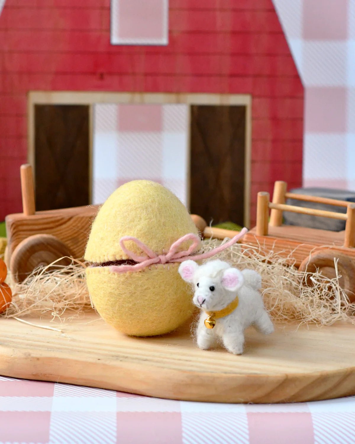 TARA TREASURES | FELT SURPRISE EGG WITH LAMB INSIDE by TARA TREASURES - The Playful Collective