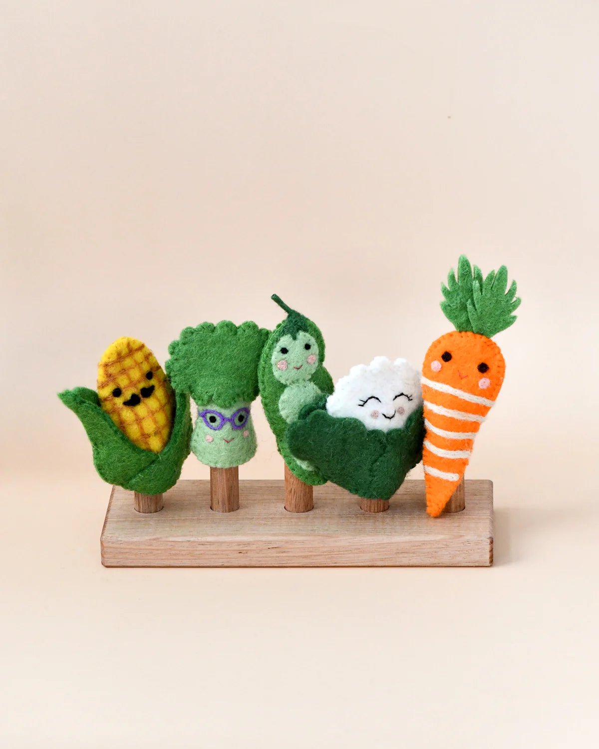 TARA TREASURES | FELT VEGETABLES FINGER PUPPET SET *PRE - ORDER* by TARA TREASURES - The Playful Collective