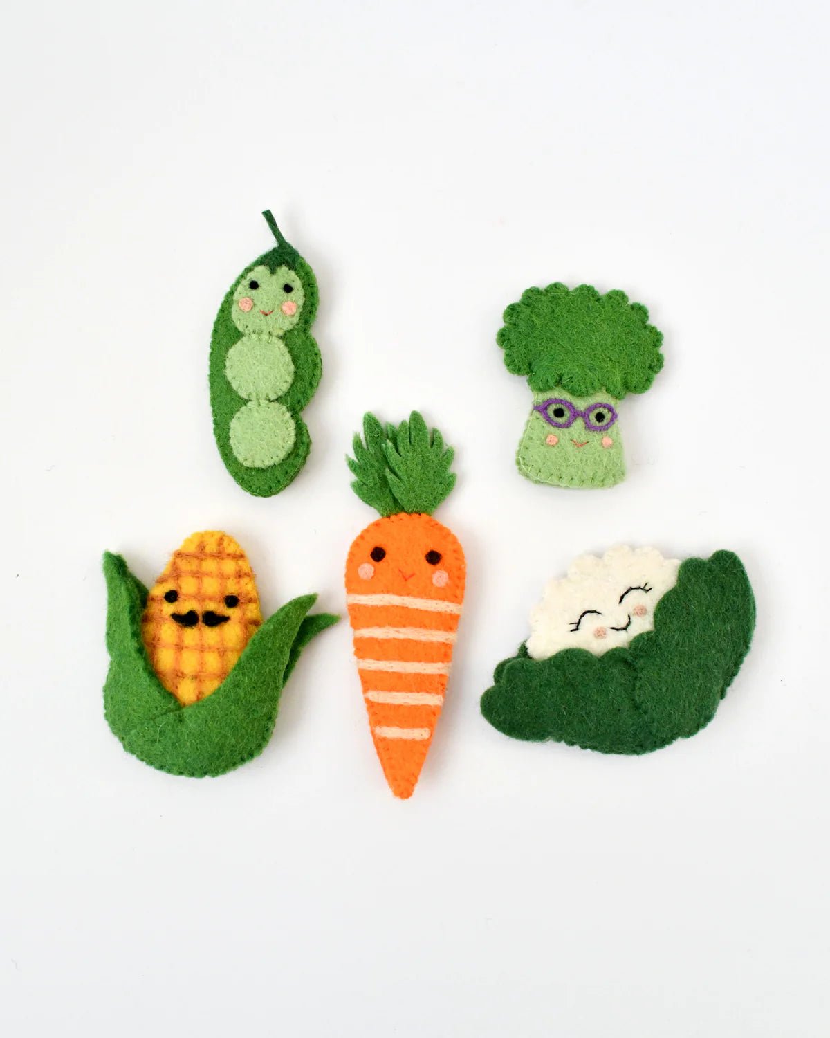 TARA TREASURES | FELT VEGETABLES FINGER PUPPET SET *PRE - ORDER* by TARA TREASURES - The Playful Collective