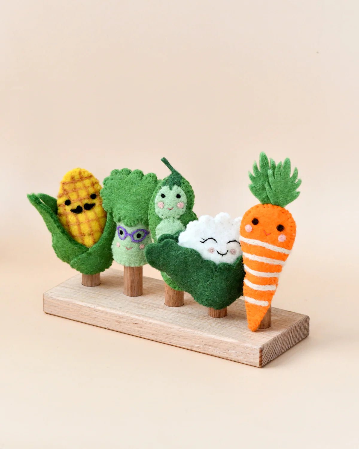 TARA TREASURES | FELT VEGETABLES FINGER PUPPET SET *PRE - ORDER* by TARA TREASURES - The Playful Collective