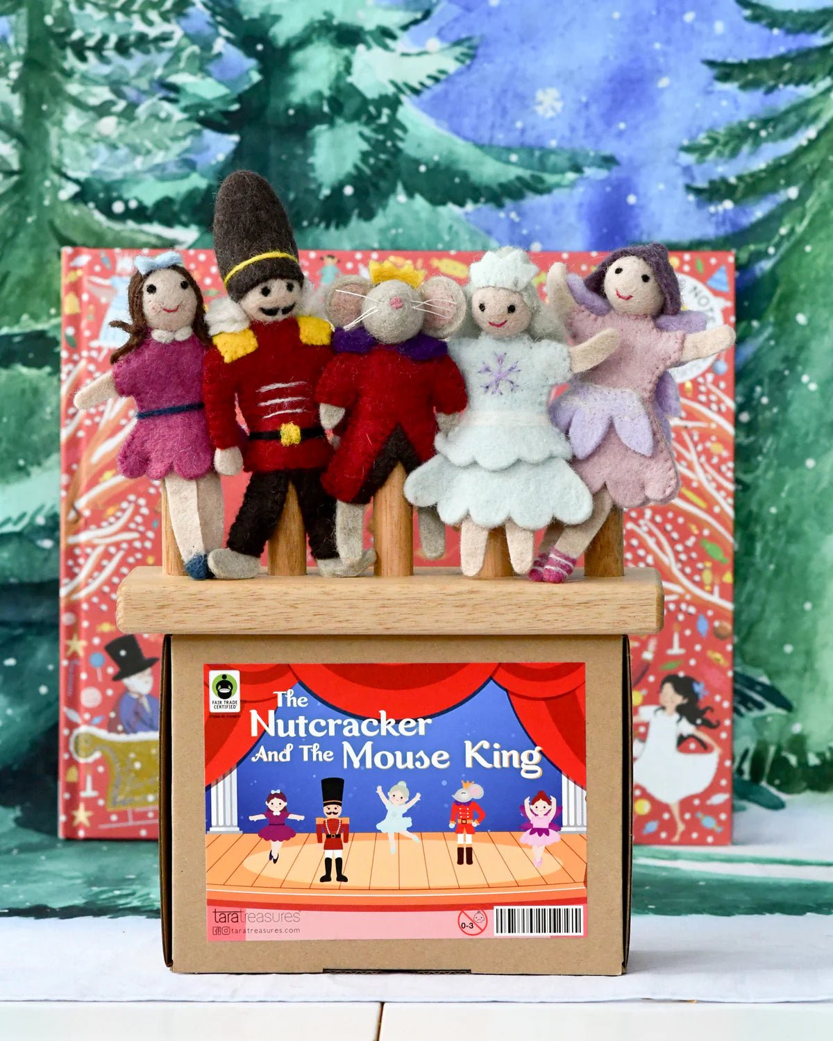 TARA TREASURES | NUTCRACKER AND THE MOUSE KING FINGER PUPPET SET by TARA TREASURES - The Playful Collective