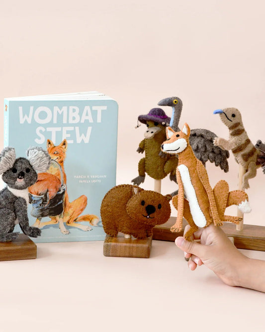 TARA TREASURES | WOMBAT STEW FINGER PUPPET SET (OFFICIAL SCHOLASTIC AUSTRALIA LICENSED) by TARA TREASURES - The Playful Collective