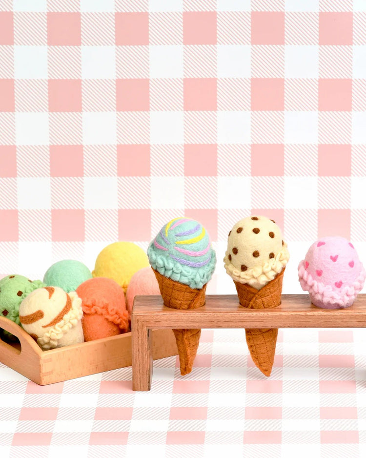 TARA TREASURES | WOODEN ICE CREAM CONE HOLDER - AUSTRALIAN MADE by TARA TREASURES - The Playful Collective