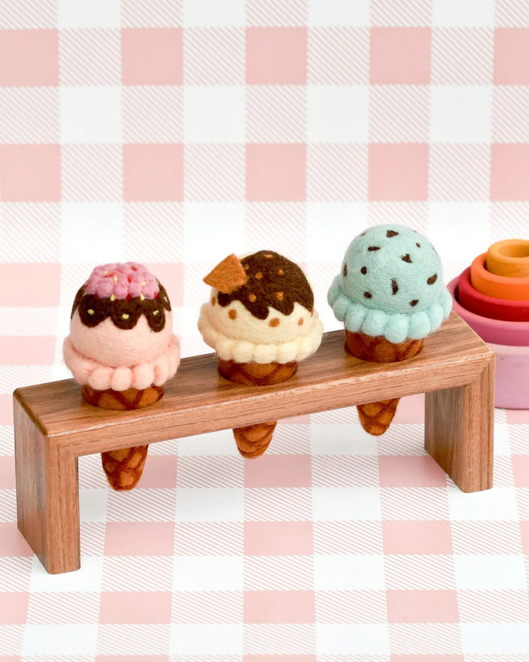 TARA TREASURES | WOODEN ICE CREAM CONE HOLDER - AUSTRALIAN MADE by TARA TREASURES - The Playful Collective