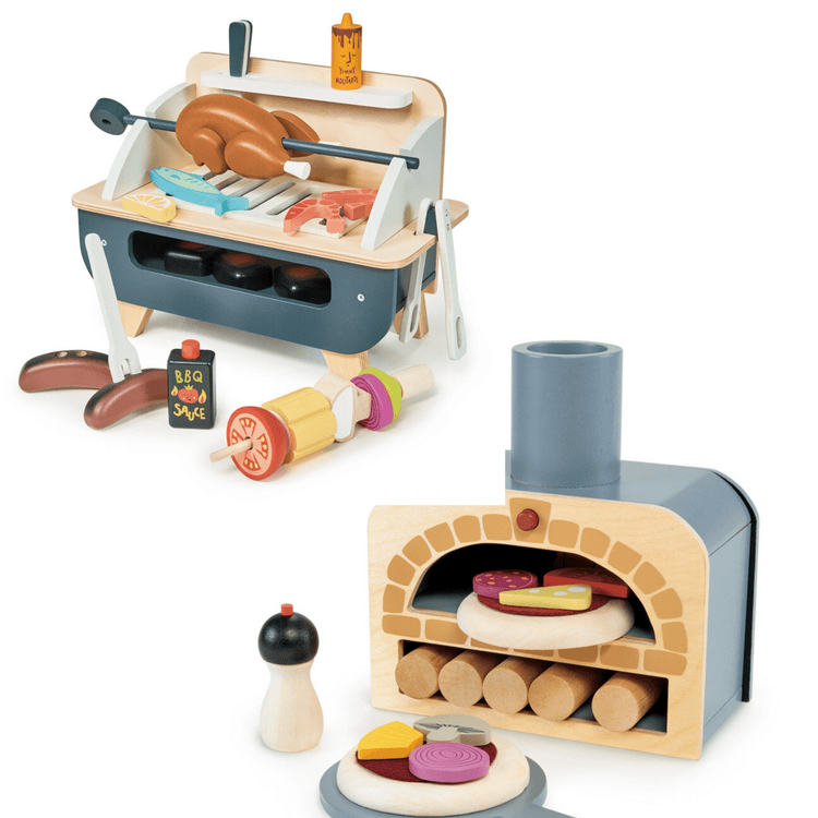 TENDER LEAF TOYS | MAKE ME A PIZZA & BARBEQUE PLAY SET BUNDLE by TENDER LEAF TOYS - The Playful Collective