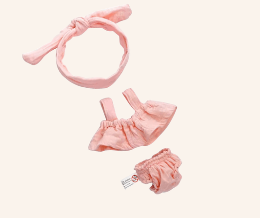 THE PLAYFUL COLLECTIVE | DOLL'S CLOTHING - PEACH BLOSSOM 3 PIECE SET by THE PLAYFUL COLLECTIVE - The Playful Collective