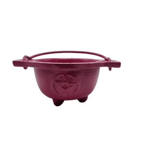 THE PLAYFUL COLLECTIVE | MINI CAST IRON OPEN CAULDRON WITH PENTAGRAM - PINK by THE PLAYFUL COLLECTIVE - The Playful Collective