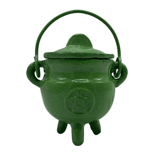 THE PLAYFUL COLLECTIVE | MINI PENTAGRAM CAST IRON CAULDRON - GREEN by THE PLAYFUL COLLECTIVE - The Playful Collective