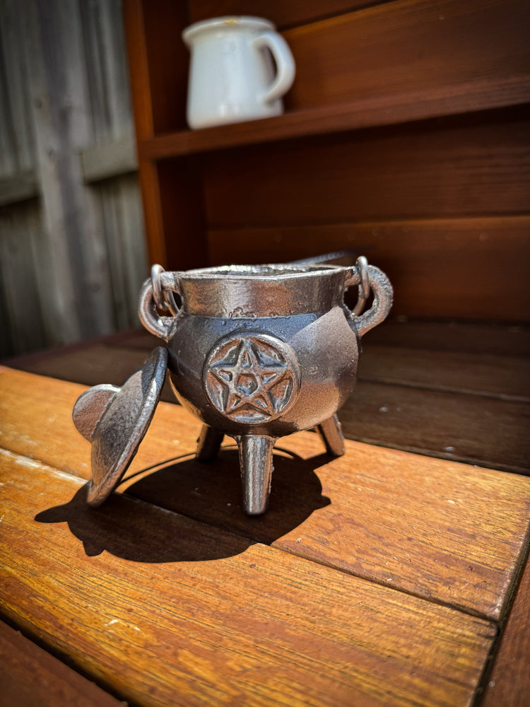 THE PLAYFUL COLLECTIVE | MINI PENTAGRAM CAST IRON CAULDRON - SILVER by THE PLAYFUL COLLECTIVE - The Playful Collective