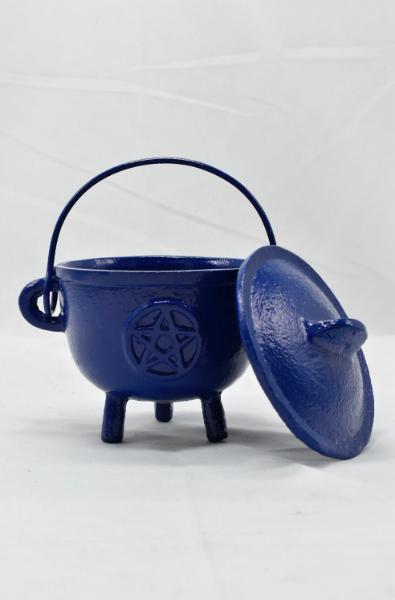 THE PLAYFUL COLLECTIVE | PENTAGRAM CAST IRON CAULDRON - BLUE by THE PLAYFUL COLLECTIVE - The Playful Collective