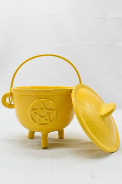 THE PLAYFUL COLLECTIVE | PENTAGRAM CAST IRON CAULDRON - YELLOW by THE PLAYFUL COLLECTIVE - The Playful Collective