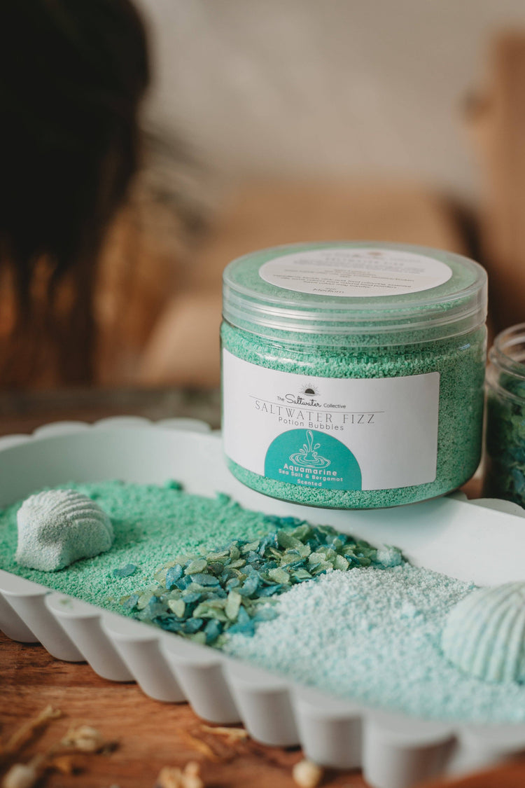 THE SALTWATER COLLECTIVE | AQUAMARINE - MEDIUM SALTWATER FIZZ POTION BUBBLES - POTION PLAY INGREDIENT by THE SALTWATER COLLECTIVE - The Playful Collective