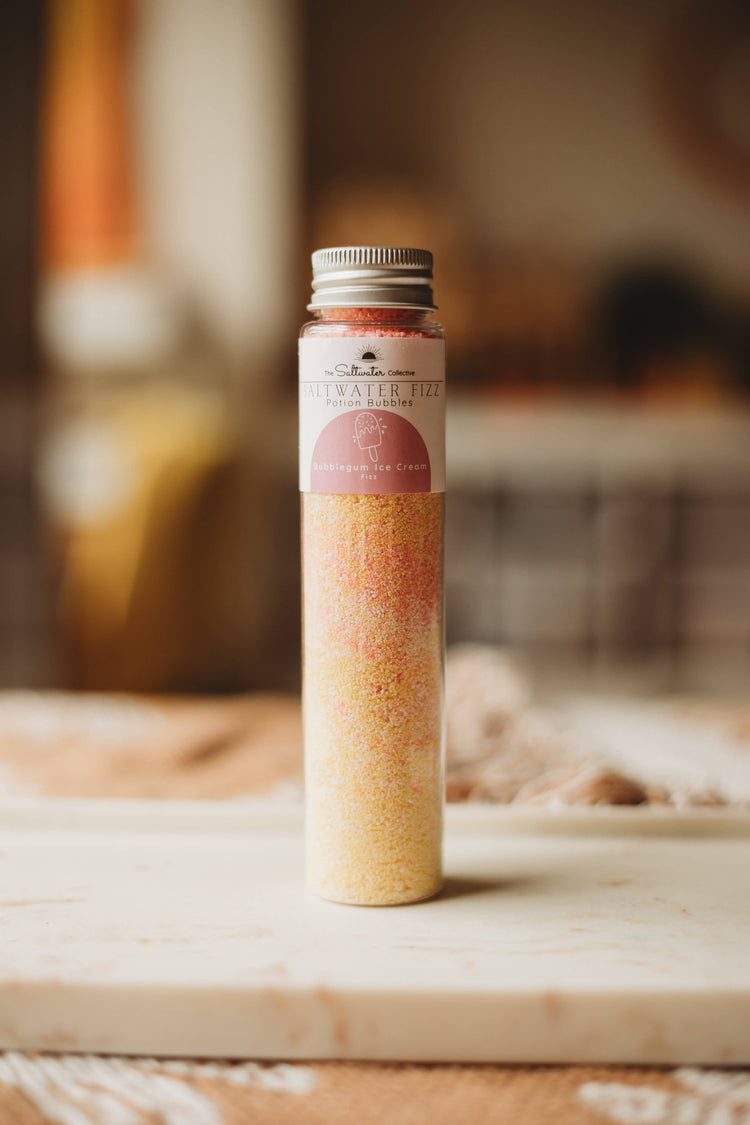 THE SALTWATER COLLECTIVE | BUBBLEGUM ICE CREAM - TEST TUBE SALTWATER FIZZ POTION BUBBLES - POTION PLAY INGREDIENT by THE SALTWATER COLLECTIVE - The Playful Collective
