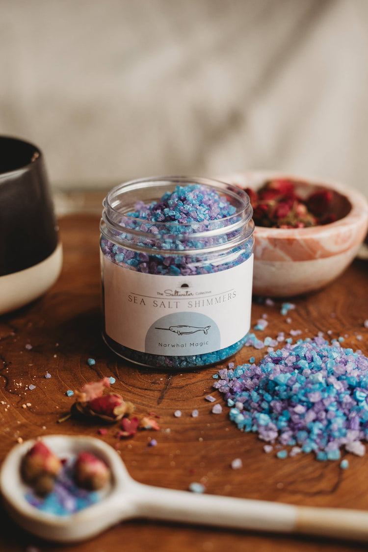 THE SALTWATER COLLECTIVE | NARWHAL MAGIC - SEA SALT SHIMMERS SMALL - POTION PLAY INGREDIENT by THE SALTWATER COLLECTIVE - The Playful Collective