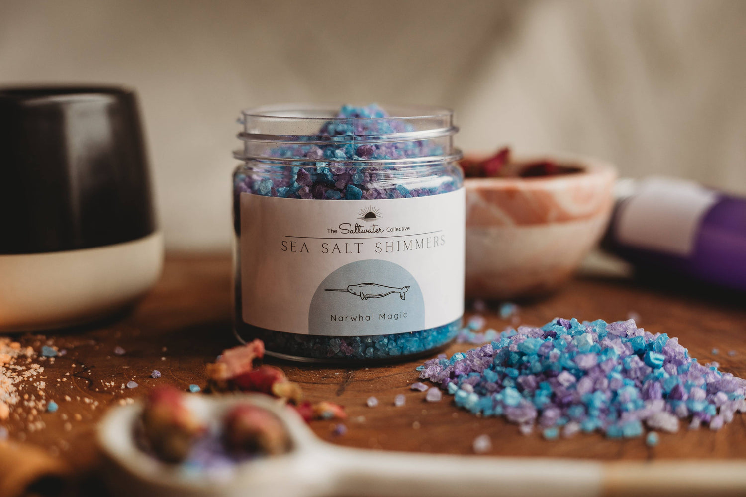 THE SALTWATER COLLECTIVE | NARWHAL MAGIC - SEA SALT SHIMMERS SMALL - POTION PLAY INGREDIENT by THE SALTWATER COLLECTIVE - The Playful Collective