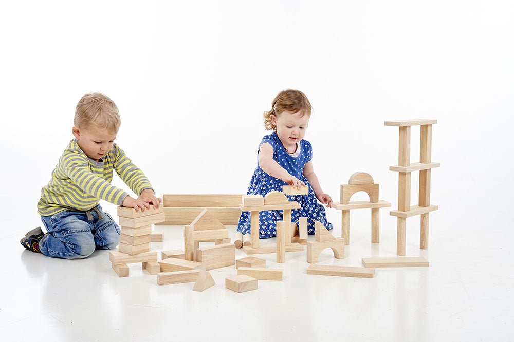 TICKIT | NATURAL WOODEN JUMBO BLOCK SET 54PCS by TICKIT - The Playful Collective