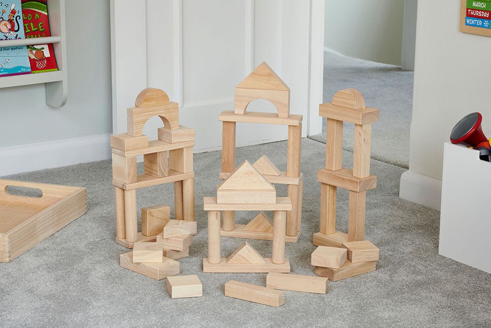 TICKIT | NATURAL WOODEN JUMBO BLOCK SET 54PCS by TICKIT - The Playful Collective