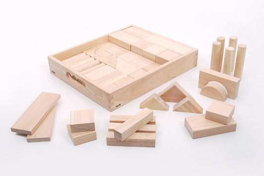 TICKIT | NATURAL WOODEN JUMBO BLOCK SET 54PCS by TICKIT - The Playful Collective