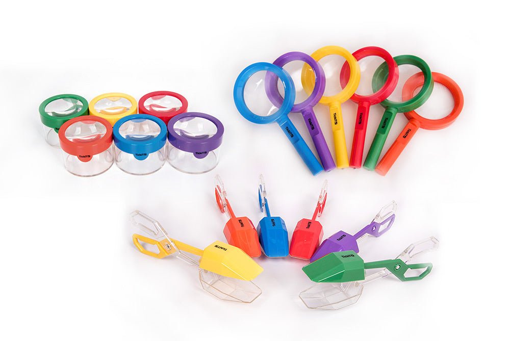 TICKIT | RAINBOW TONGS, MAGNIFIER & VIEWERS SET - 18PCS by TICKIT - The Playful Collective